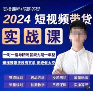 果哥·2024短视频带货实操课,赛道规划/选品方法/投流测品/放量玩法/流量规划/拍摄教学-项目资源库