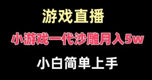 玩小游戏一代沙雕月入5w，爆裂变现，快速拿结果，高级保姆式教学【揭秘】-项目资源库