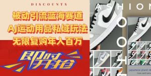 被动引流蓝海赛道,AJ运动用品私域玩法,无限复购年入百万【揭秘】-项目资源库