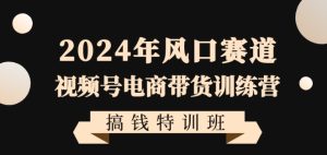 2024年风口赛道视频号电商带货训练营搞钱特训班,带领大家快速入局自媒体电商带货-项目资源库