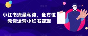 小红书流量私教,全方位教你运营小红书变现-项目资源库