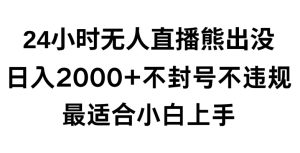 快手24小时无人直播熊出没，不封直播间，不违规，日入2000+，最适合小白上手，保姆式教学【揭秘】-项目资源库