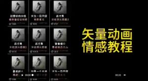 矢量动画情感教程:高点赞涨粉,适合情感、思维、创业教育等赛道-项目资源库