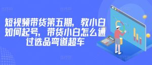 价值2980短视频带货第五期,教小白如何起号,带货小白怎么通过选品弯道超车-项目资源库