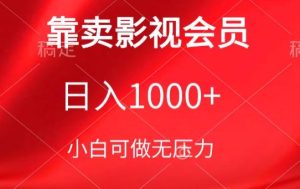 靠卖影视会员,日入1000+,落地保姆级教程,新手可学【揭秘】-项目资源库