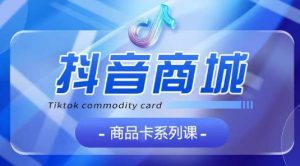 抖音商品卡系列课程，大模块【认知】【基础】【运营】【玩法】系统教学-项目资源库