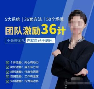 黄景:团队激励36计-Get职场竞争力,进阶管理高手-项目资源库