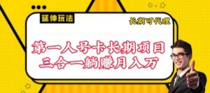 流量卡长期项目,低门槛 人人都可以做,可以撬动高收益【揭秘】-项目资源库