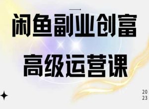 闲鱼电商运营高级课程，一部手机学会闲鱼开店赚钱-项目资源库