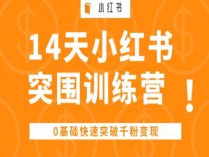 14天小红书突围训练营 ,0基础快速突破千粉变现-项目资源库