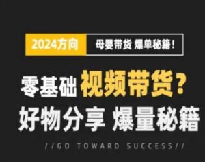 短视频母婴赛道实操流量训练营,零基础视频带货,好物分享,爆量秘籍-项目资源库