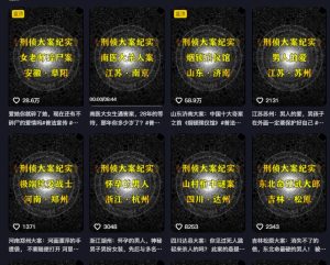 大案纪实解说课，2024年最新抖音大案教学教程-项目资源库