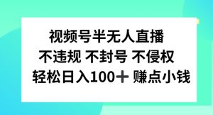 视频号半无人直播,不违规不封号,轻松日入100+【揭秘】-项目资源库