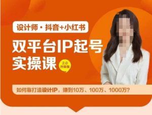 双平台IP起号实操营，教你如何靠打造设计IP，赚到10万、100万、1000万?-项目资源库