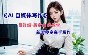 AI自媒体文章创作全网最详细教程,新手秒变写作高手,多方位发展-项目资源库