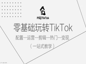 零基础玩转TikTok,配置一运营一剪辑一热门一变现,一站式教学-项目资源库