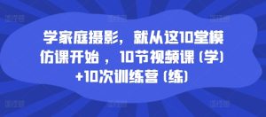 学家庭摄影,就从这10堂模仿课开始 ,10节视频课(学)+10次训练营(练)-项目资源库