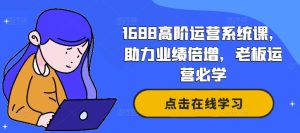 1688高阶运营系统课,助力业绩倍增,老板运营必学-项目资源库
