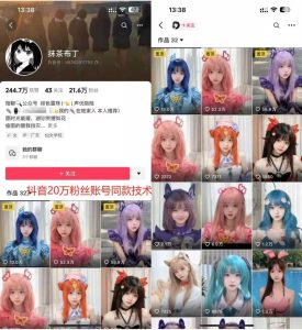 云天二次元美女起号教学,月涨10万粉丝,不判搬运-项目资源库