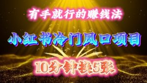 每天 10 分钟,小红书冷门风口项目开启,有手就行的搬运赚钱法,小白日入500 +【揭秘】-项目资源库