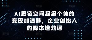 AI思链空间超级个体的变现加速器，企业创始人的降本增效课-项目资源库