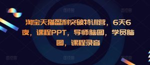 淘宝天猫盈利突破特训营，6天6夜，课程PPT，导师脑图，学员脑图，课程录音-项目资源库