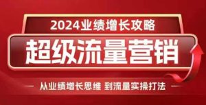 2024超级流量营销,2024业绩增长攻略,从业绩增长思维到流量实操打法-项目资源库