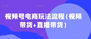 视频号电商玩法流程,视频带货+直播带货【更新2025年1月】-项目资源库