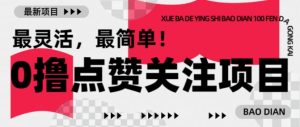 【0撸】最新点赞关注小项目,1毛起赚,1块起提-项目资源库