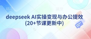deepseek AI实操变现与办公提效(20+节课更新中)-项目资源库