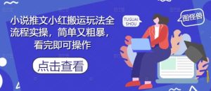 小说推文小红搬运玩法全流程实操，简单又粗暴，看完即可操作-项目资源库