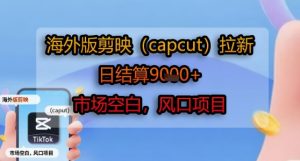 海外版剪映(capcut)拉新，日结算1k+，市场空白，风口项目-项目资源库