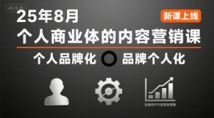 个人商业体的内容营销课25年8月，个人品牌化，品牌个人化，自媒体ip内容营销策略-项目资源库