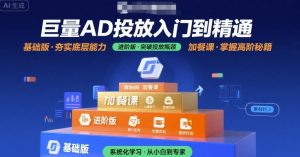 巨量AD投放入门到精通,基础版+进阶版+加餐课-项目资源库