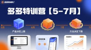 多多特训营【5-7月】产品决定上限,方法决定下限,各种玩法技巧落地实操-项目资源库
