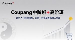 Coupang中阶班+高阶班,0到1入门跨境电商,在家一台电脑挣韩国人的钱-项目资源库