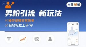 男粉引流新玩法，操作逻辑非常简单，单日10张轻轻松松-项目资源库