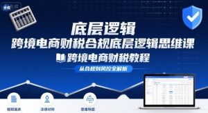 跨境电商财稅合规底层逻辑思维课-跨境电商财税教程-项目资源库