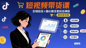 最新短视频带货课,全域投流+随心推全套投流课程+思维导图-项目资源库