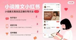 小说推文小红书高转化引导方法实操课，小说推文高效且正确引导方法-项目资源库