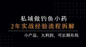 私域做钓鱼小药 每单利润3张+ 详细流程拆解-项目资源库