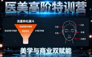 0-1000W医美高阶特训营课程,美学与商业双赋能-项目资源库