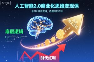 人工智能2.0商业化思维变现课,学习AI底层逻辑,把握时代红利-项目资源库