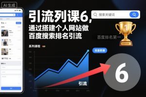 引流系列课6,通过搭建个人网站做百度搜索排名引流-项目资源库