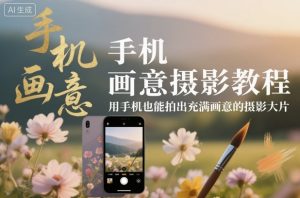 手机画意摄影教程,用手机也能拍出充满画意的摄影大片-项目资源库