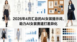 2026年4月汇总的AI女装提示词，助力AI女装赛道打差异化-项目资源库