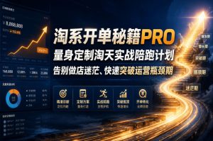 淘系开单秘籍PRO,量身定制淘天实战陪跑计划,告别做店迷茫、快速突破运营瓶颈期(20260709)-项目资源库