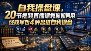 自我操盘课,20节视频直播课教你如何用经政军哲4种思维自我操盘-项目资源库
