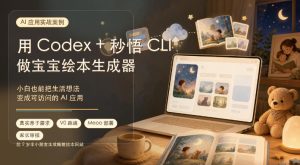 AI应用实战案例,用Codex+秒悟CLl做宝宝绘本生成器,小白也能把生活想法变成可访问的AI应用-项目资源库