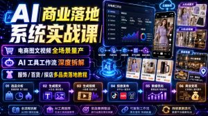 AI商业落地系统实战课|电商图文视频全场景量产・AI工具工作流深度拆解・服饰/百货/探店多品类落地教程-项目资源库